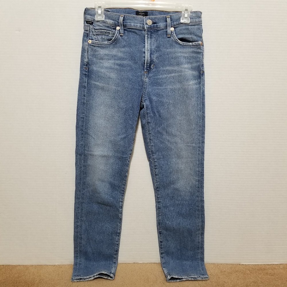 Citizens Of Humanity jeans 27 Rocket Crop High Rise Skinny distressed whiskered
